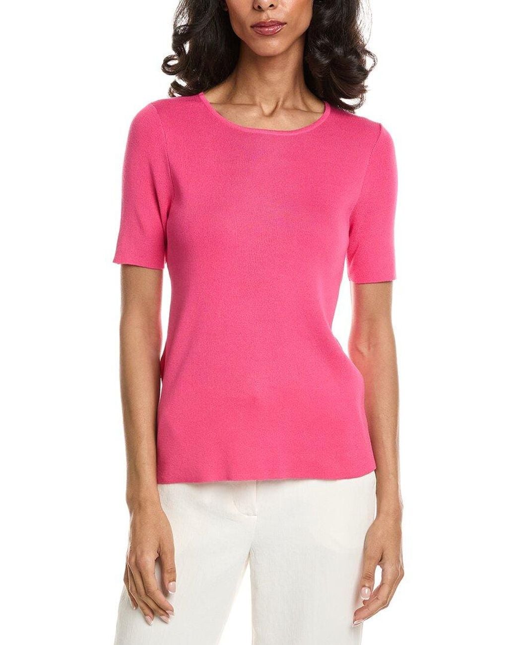 Tahari Pink Knit Top