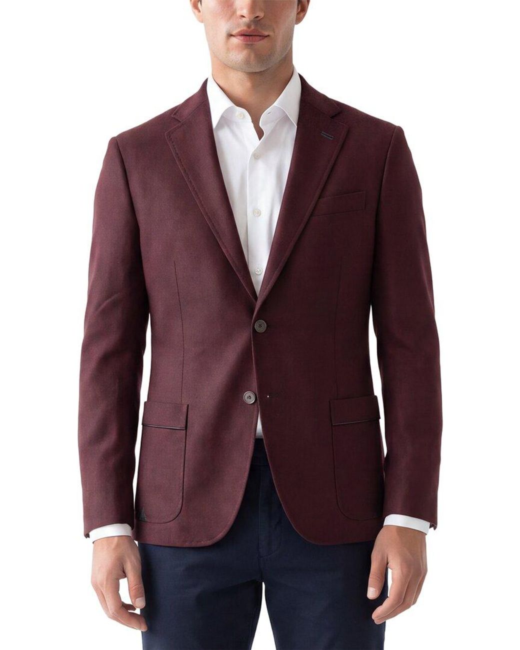 Corneliani Purple Cc Collection Academy Soft Hopsack Wool & Silk-Blend Blazer for men