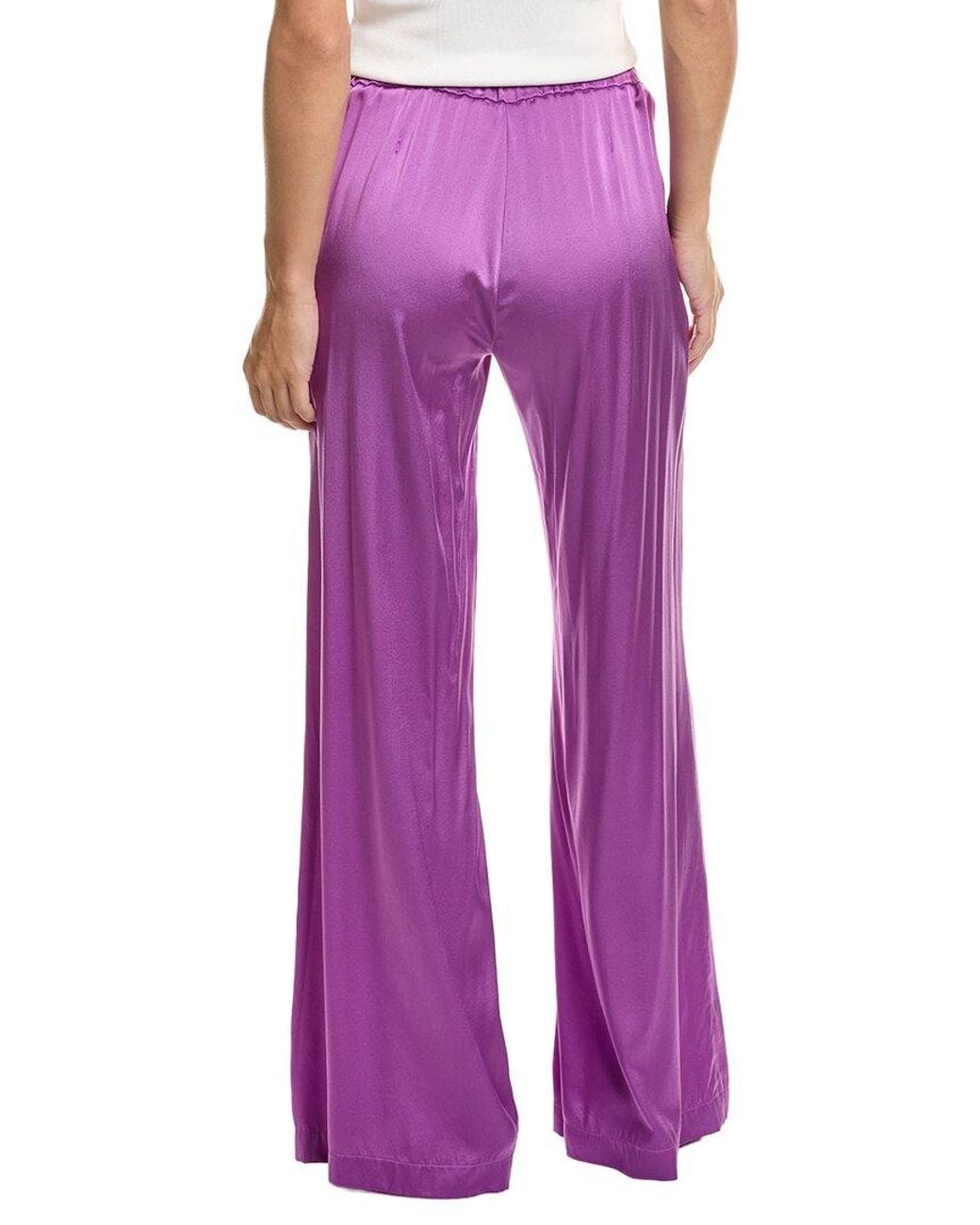 Forte_forte Purple Silk-Blend Pant