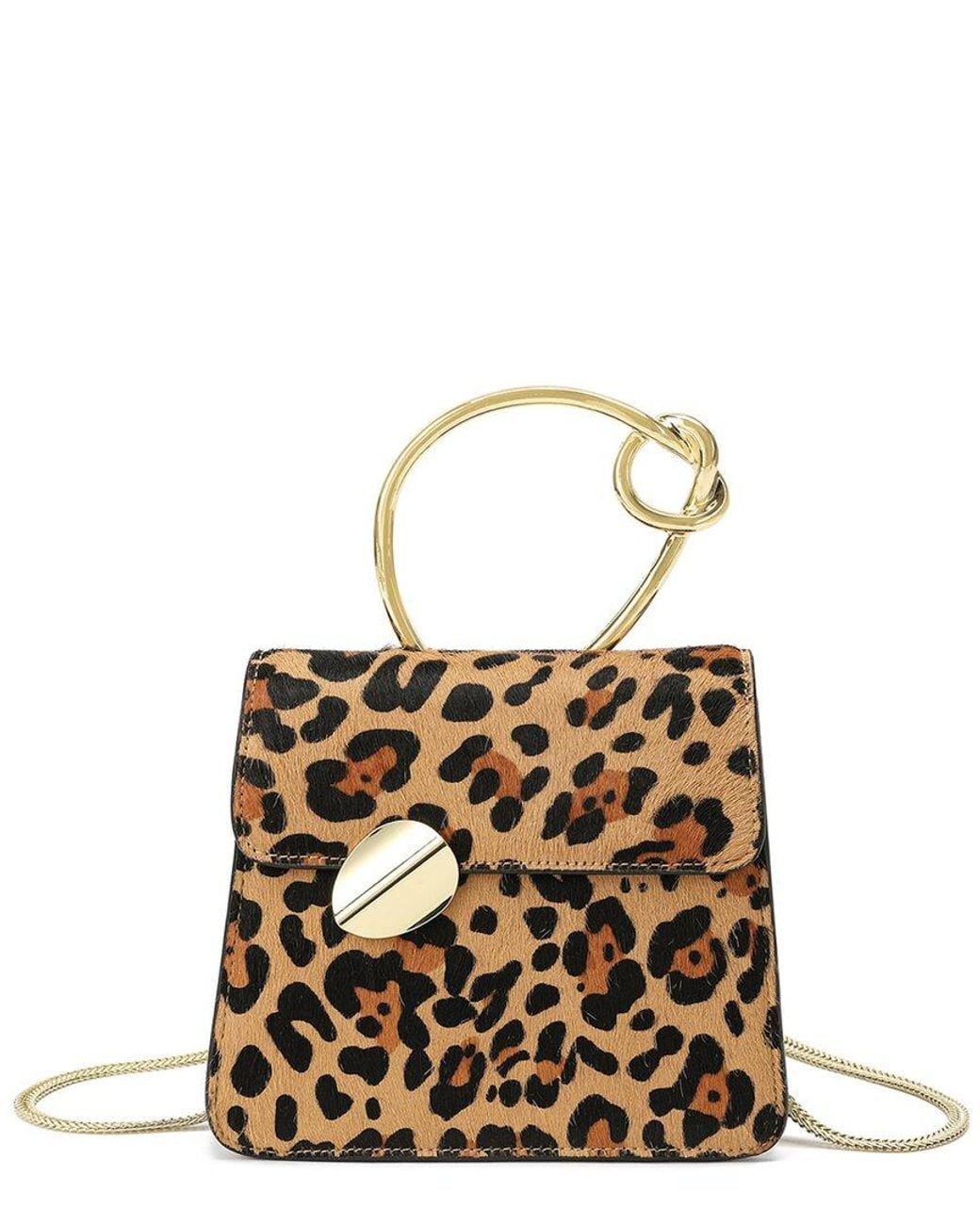 Tiffany & Fred Paris Metallic Leather & Pony Hair Top Handle Crossbody
