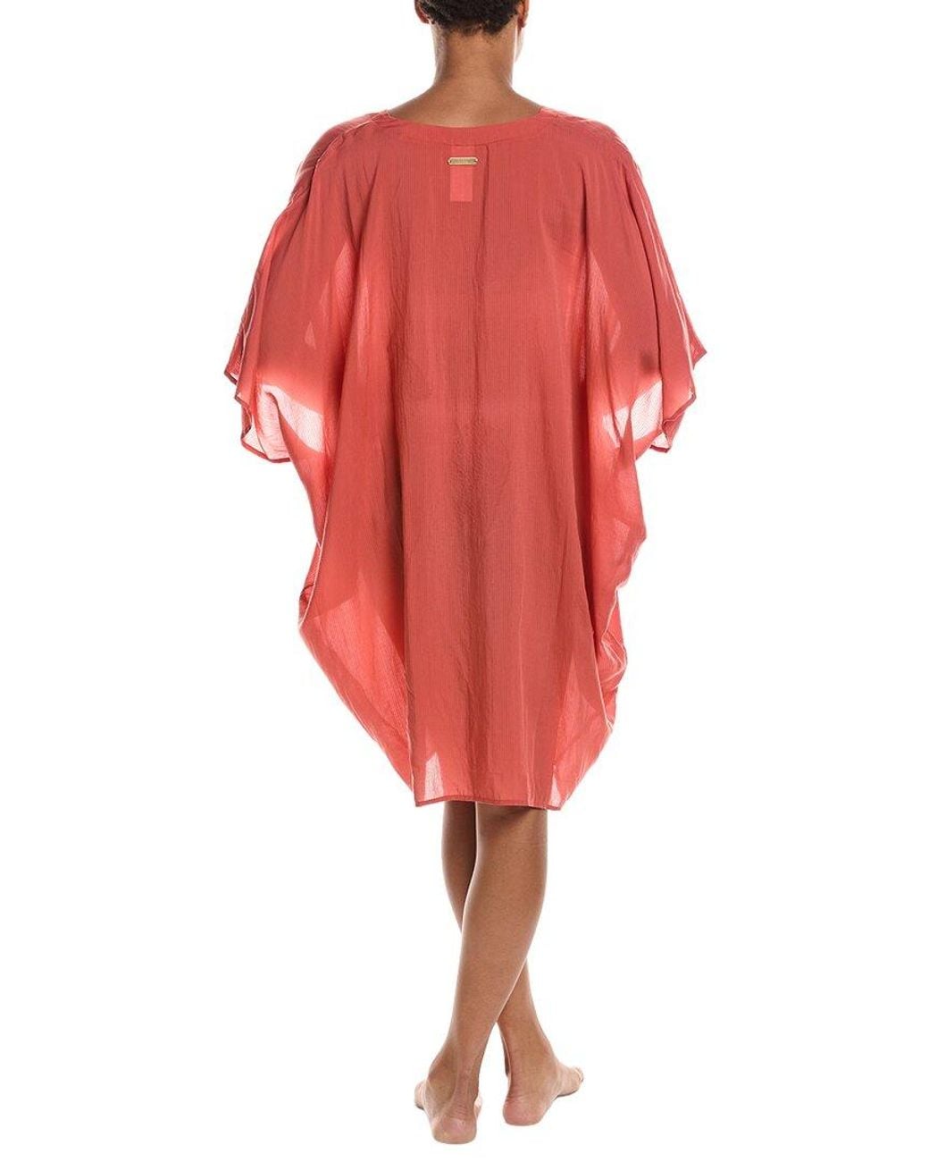 Wolford Red Cover Up Short Caftan