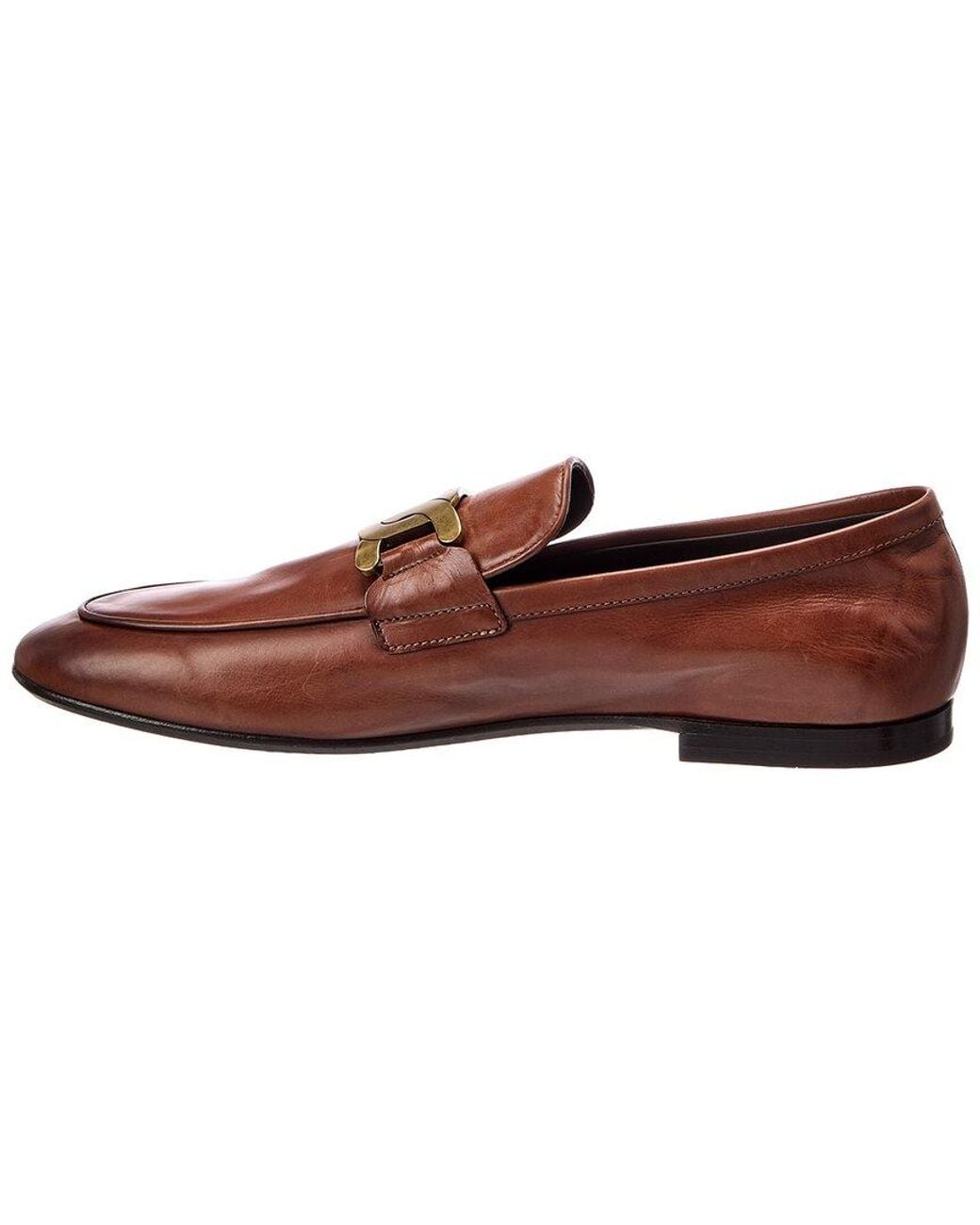 Tod's Brown Leather Loafer for men