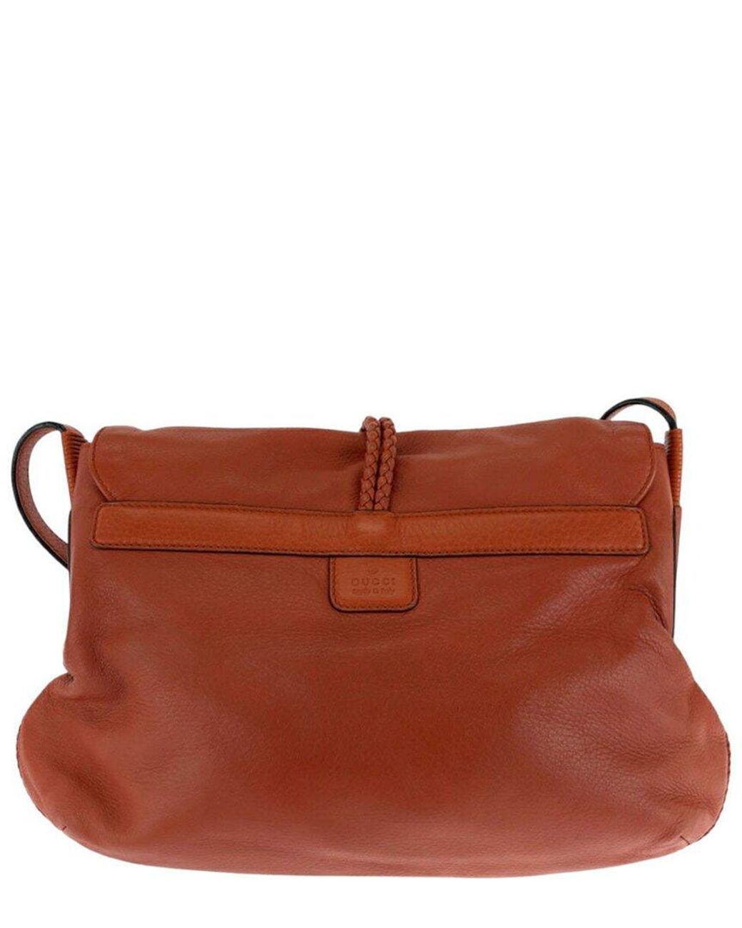 Gucci Brown Bamboo Leather Shoulder Bag (authentic Pre-loved)