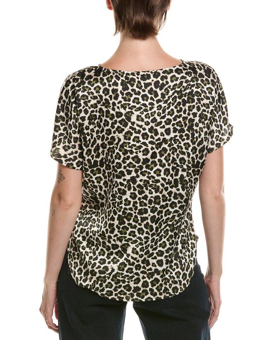 Anne Klein Black Bateau Neck Top