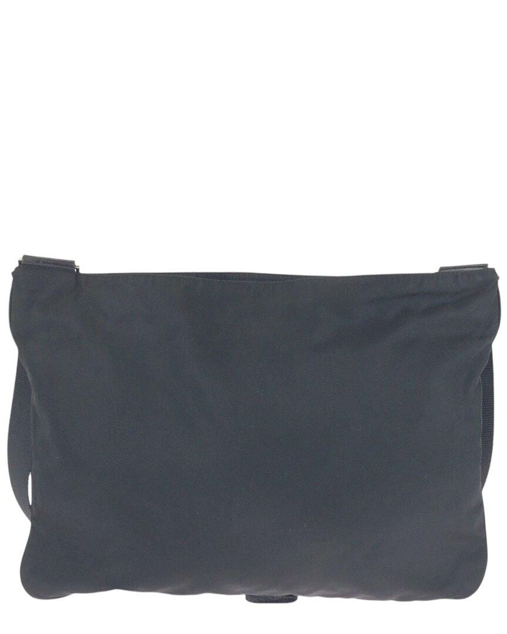Prada Blue Tessuto Triangle Logo Shoulder Bag (Authentic Pre-Loved)