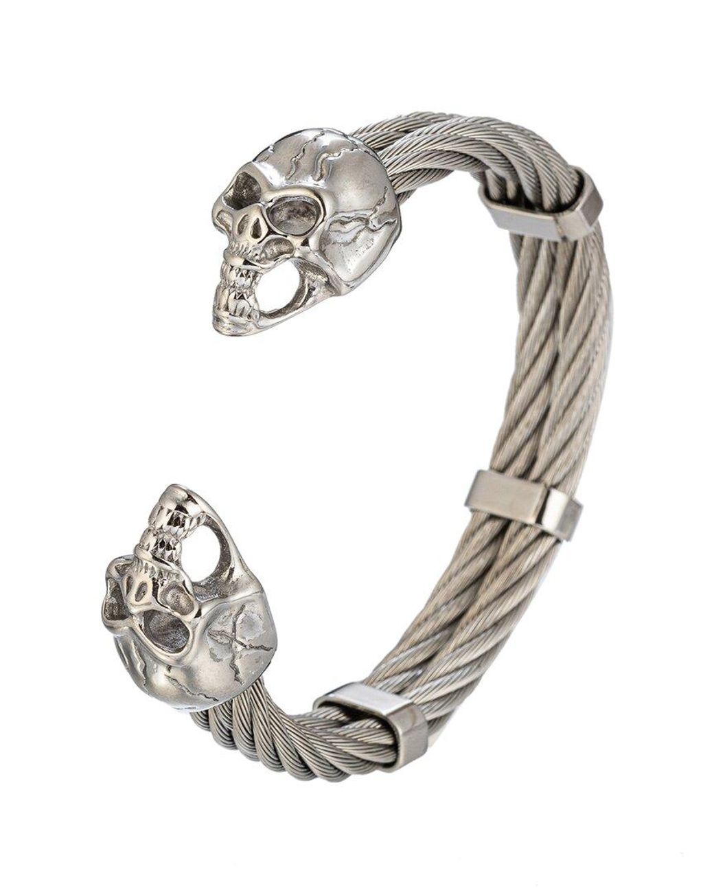 Eye Candy LA The Bold Collection Titanium Skull Cuff Bracelet in