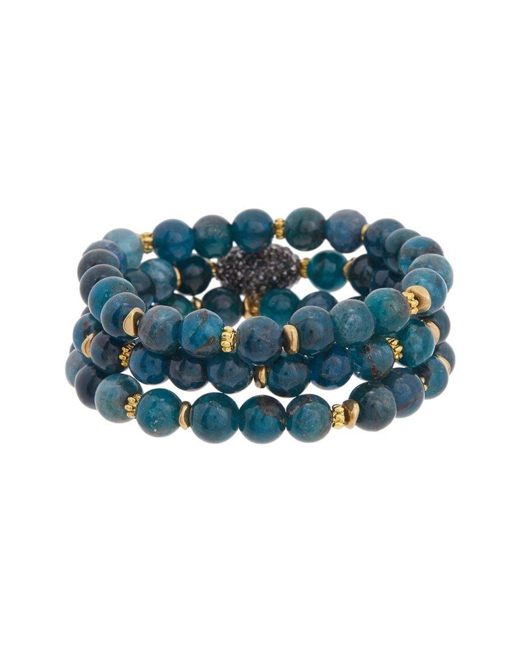 Rachel Reinhardt Jewelry Blue Apatite Stackable Bracelet