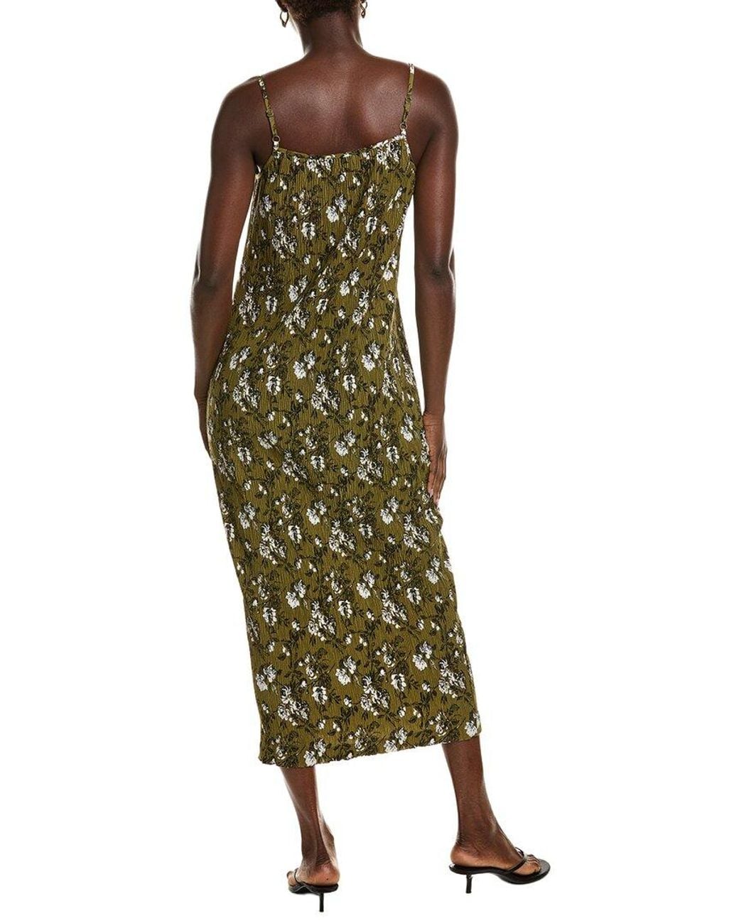 Element Green Sleeveless Plisse Dress