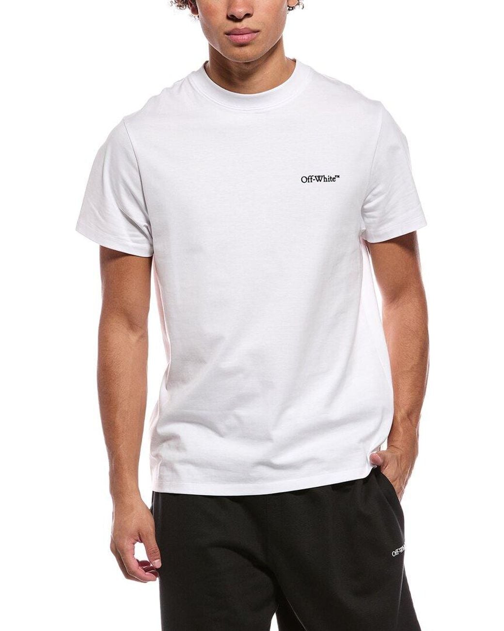 Off-White c/o Virgil Abloh White Slim Fit Goth Arrow T-Shirt for men