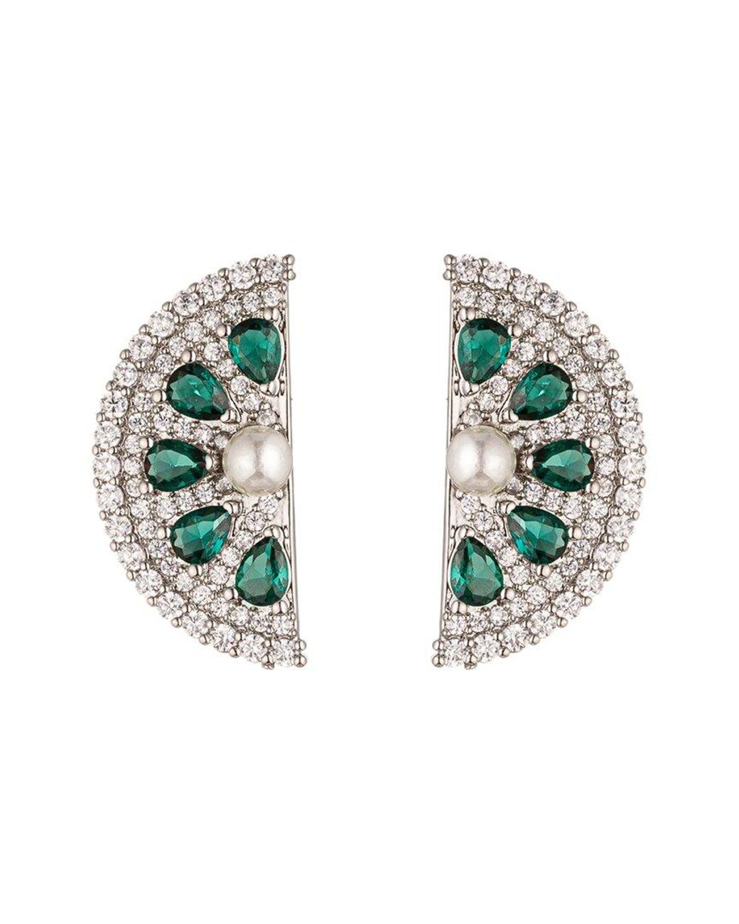 Eye Candy LA Metallic The Luxe Collection Cz Lime Slice Studs