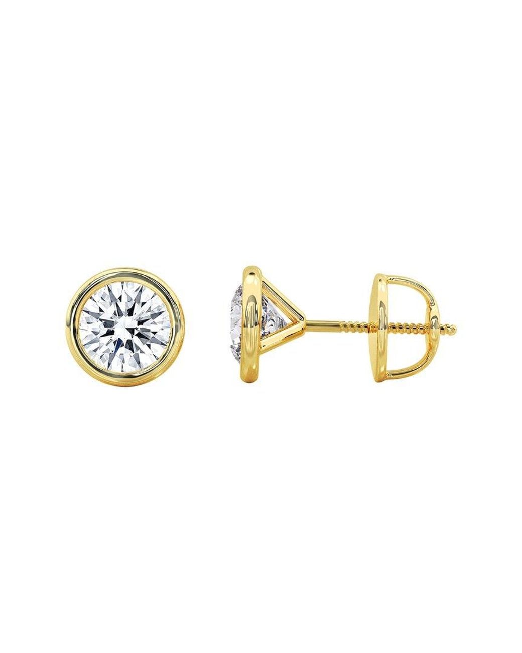 Lab Grown Diamonds Metallic 14K 5.00 Ct. Tw. Lab-Grown Diamond Earrings