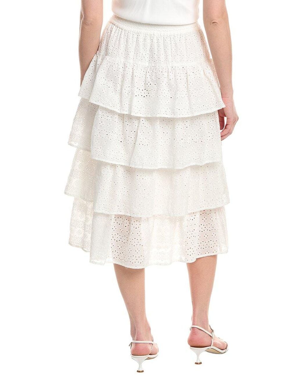 FLORA BEA NYC White Wrenlee Maxi Skirt