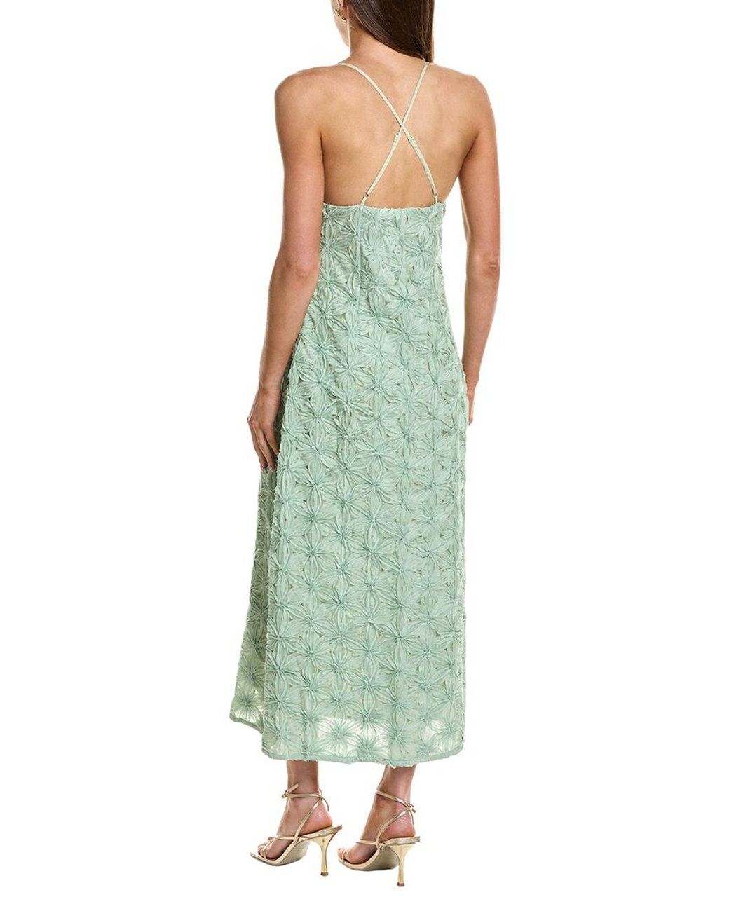 Endless Rose Green Lace Spaghetti Strap Maxi Dress