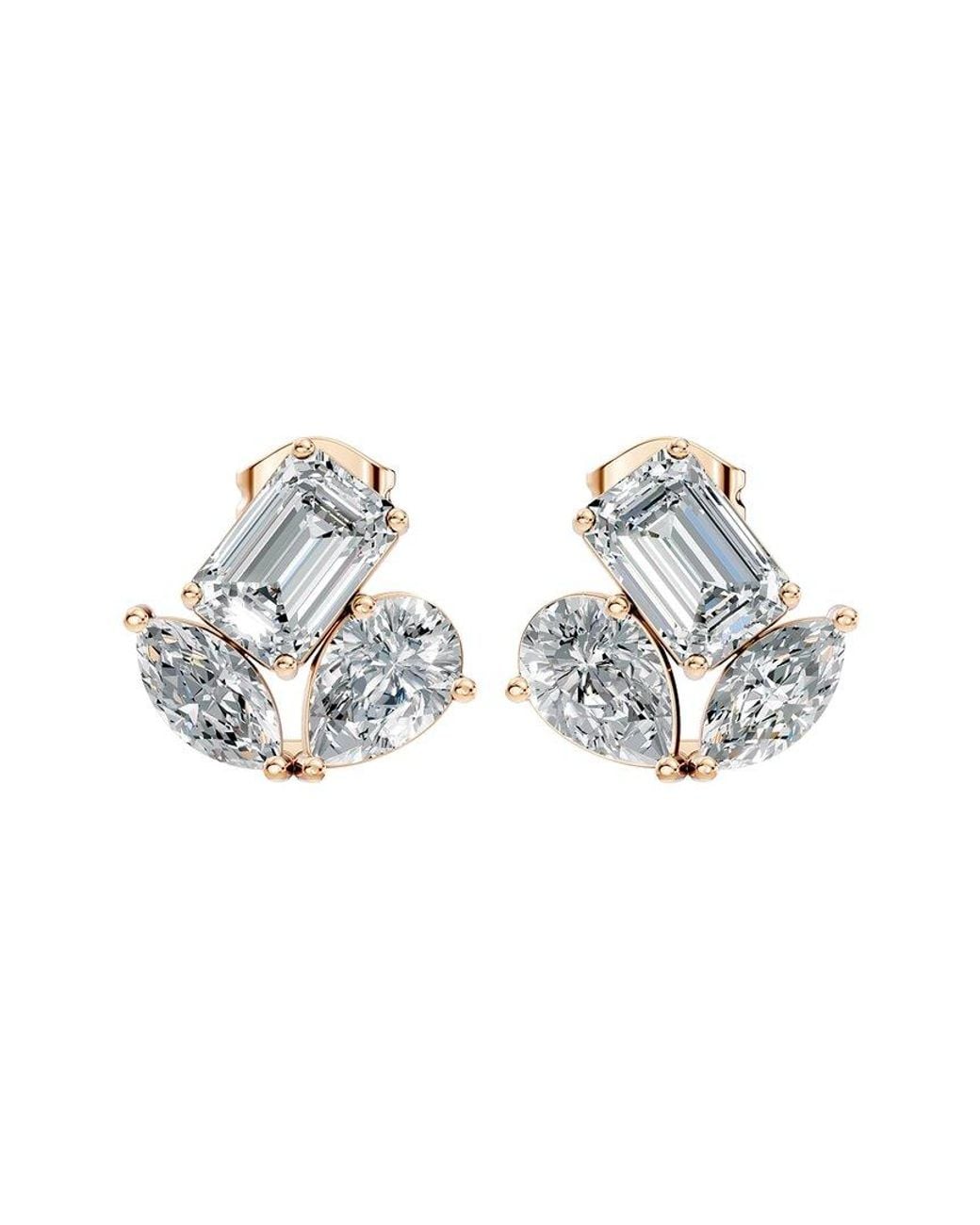 Lab Grown Diamonds White 14K Rose 2.20 Ct. Tw. Lab-Grown Diamond Earrings