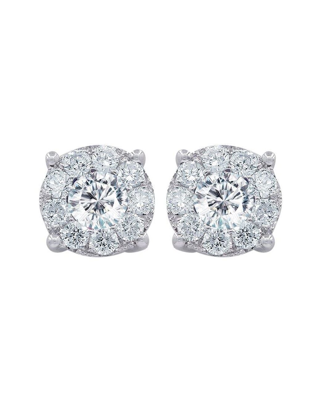 Diana M Multicolor Fine Jewelry 18k 0.80 Ct. Tw. Diamond Studs