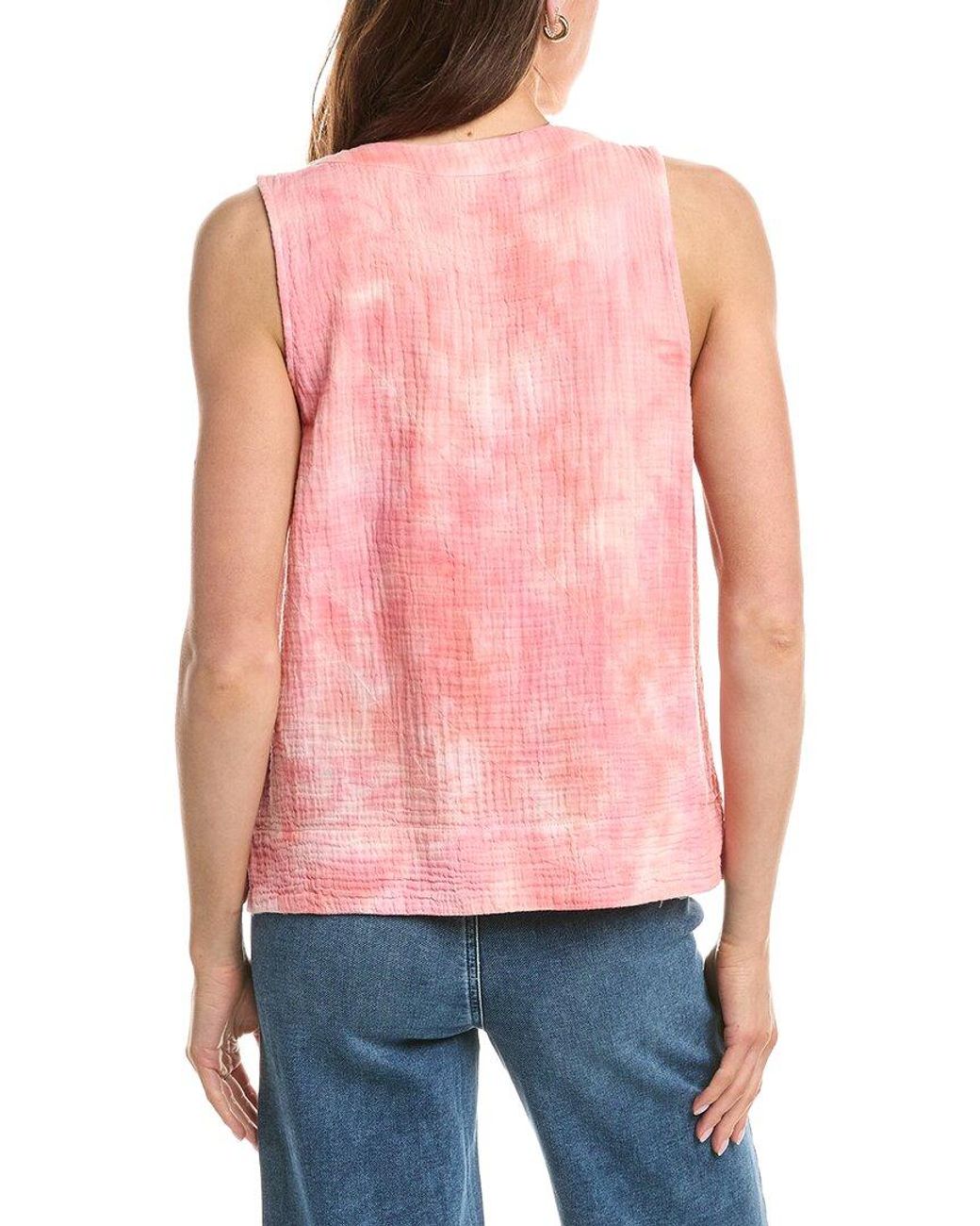 Faherty Brand Red Dune Gauze Popover Top