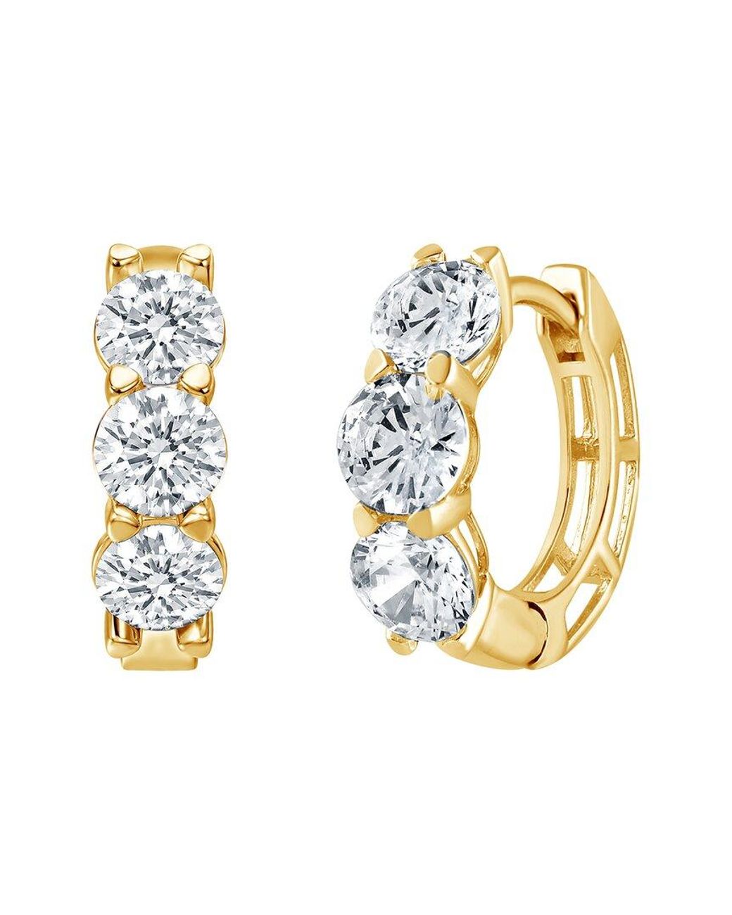 Lab Grown Diamonds Metallic 14K 2.00 Ct. Tw. Lab-Grown Diamond Hoop Earring