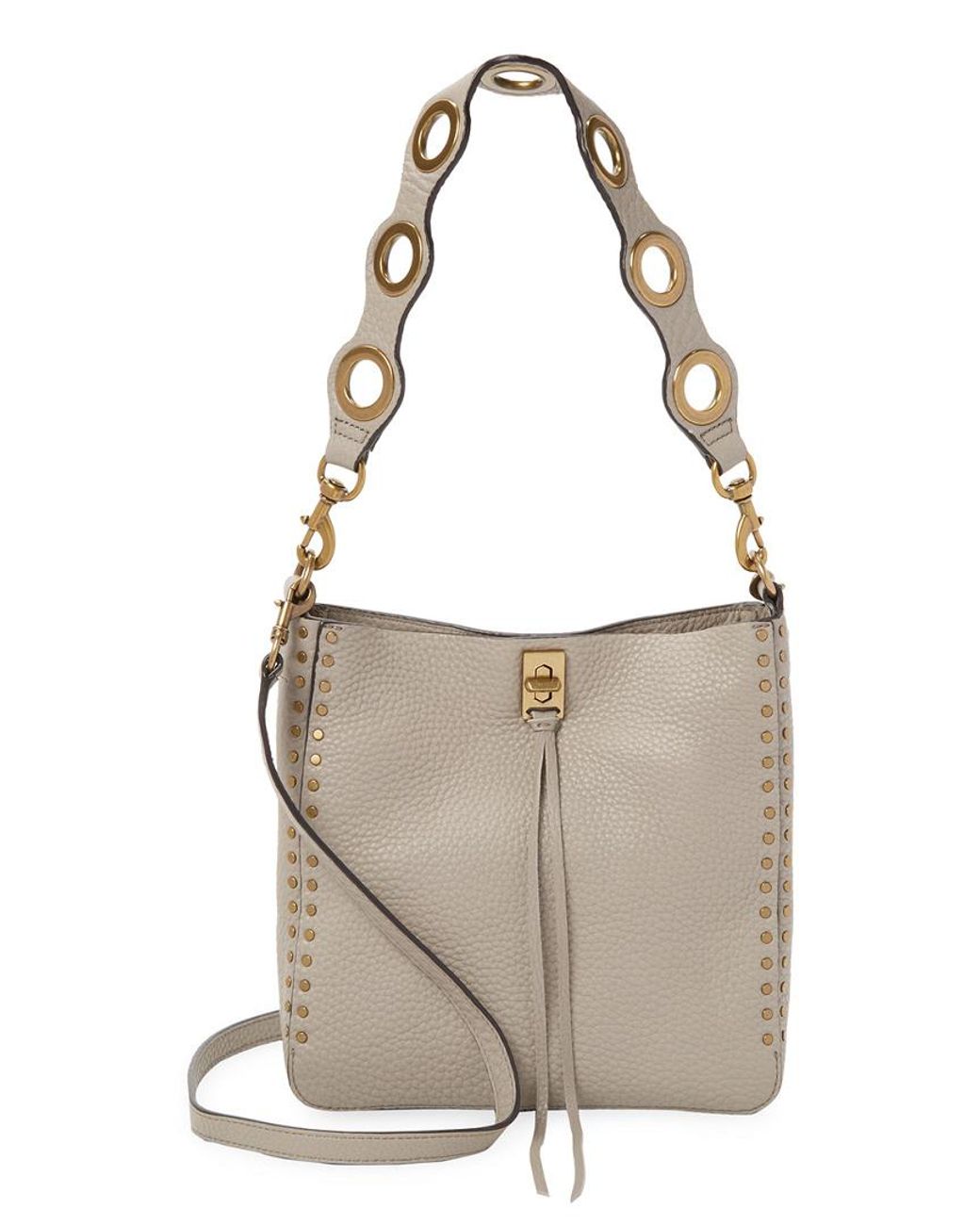 Details about   Rebecca Minkoff Small Darren Leather Feed Bag crossbody $245 