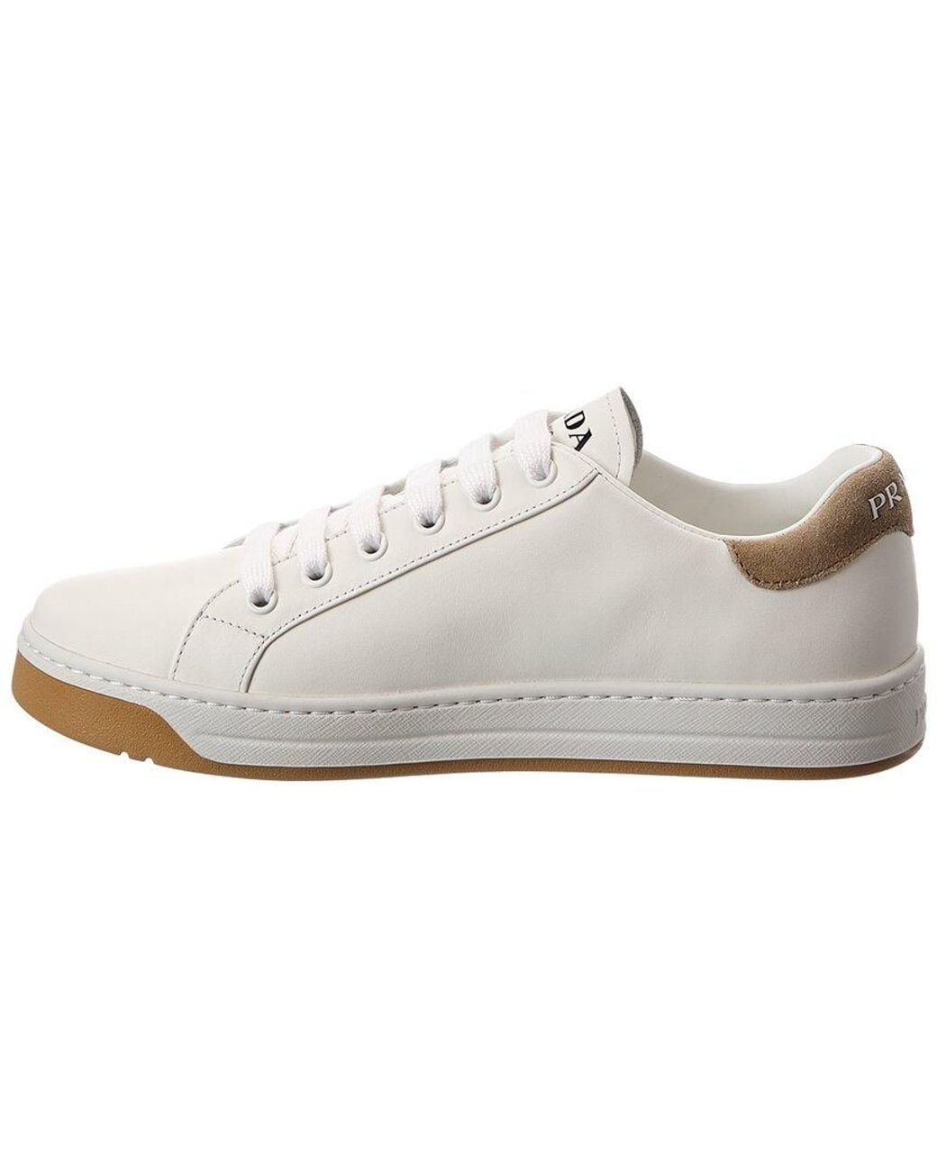 Prada White Leather Sneaker