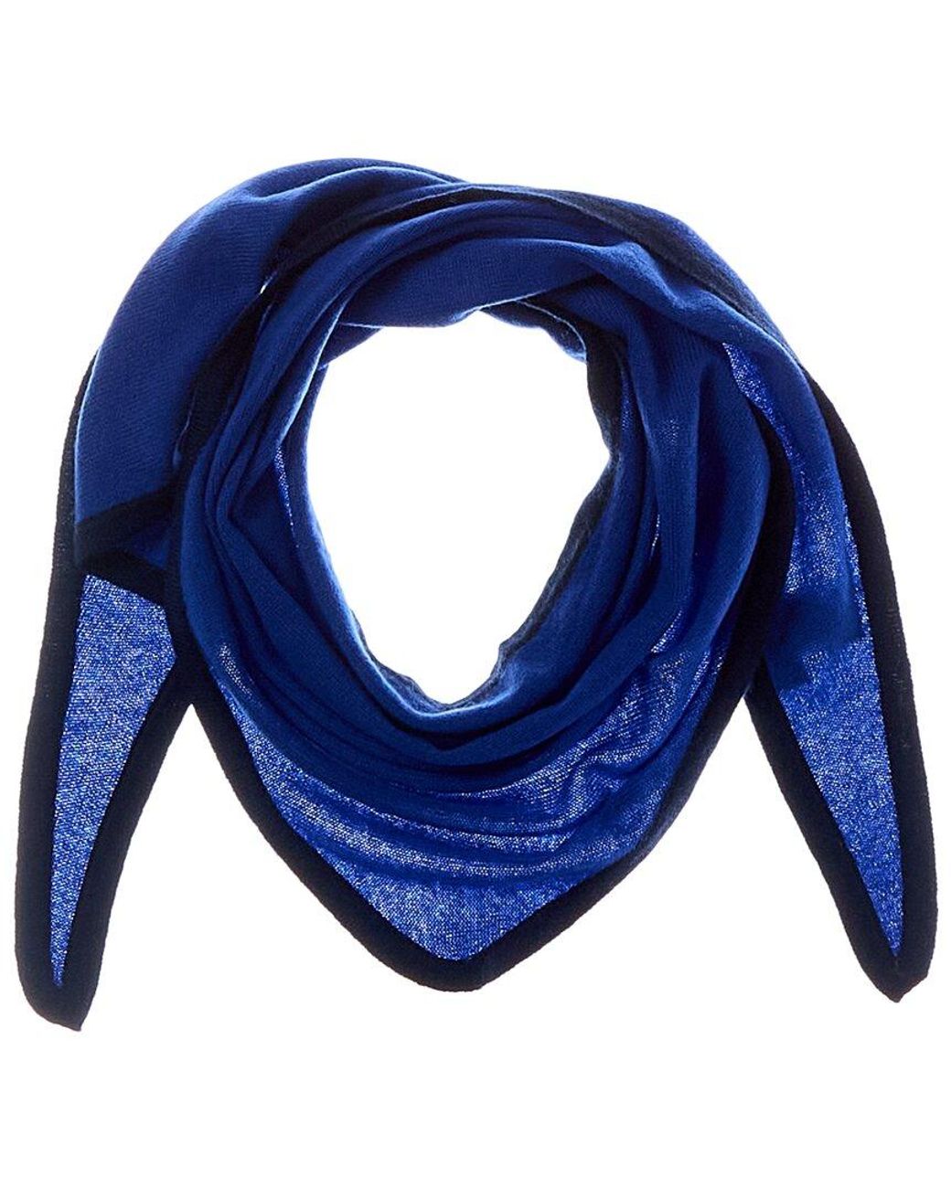 Forte Blue Cashmere Triangle Cashmere Scarf