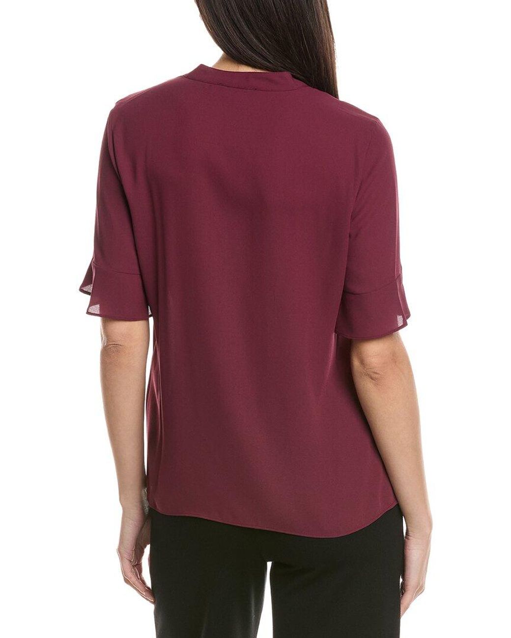 Karl Lagerfeld Purple Ruffle Blouse