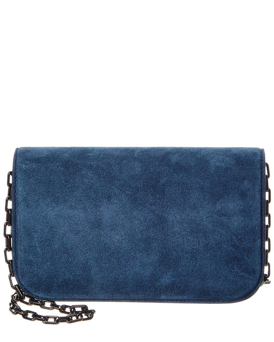 Christian Louboutin Blue Paloma Suede & Leather Shoulder Bag