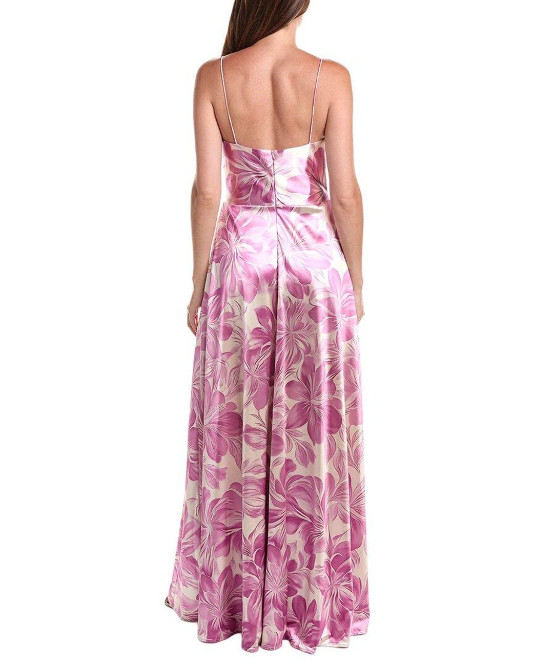 Rene Ruiz Purple Faille Gown