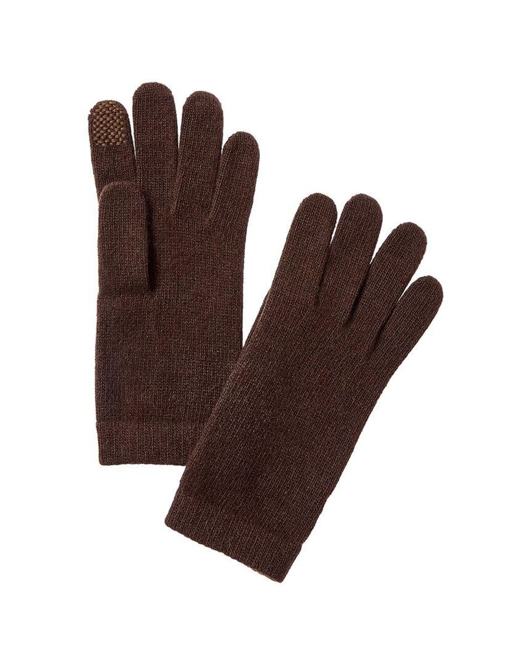 Portolano Brown Cashmere Tech Gloves