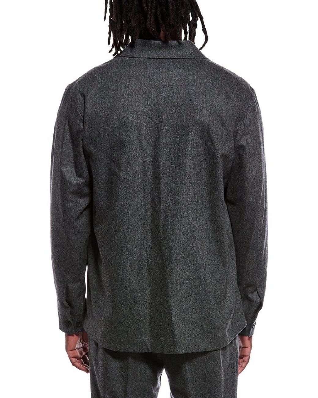 Kilgour Black Wool Flannel Jacket for men