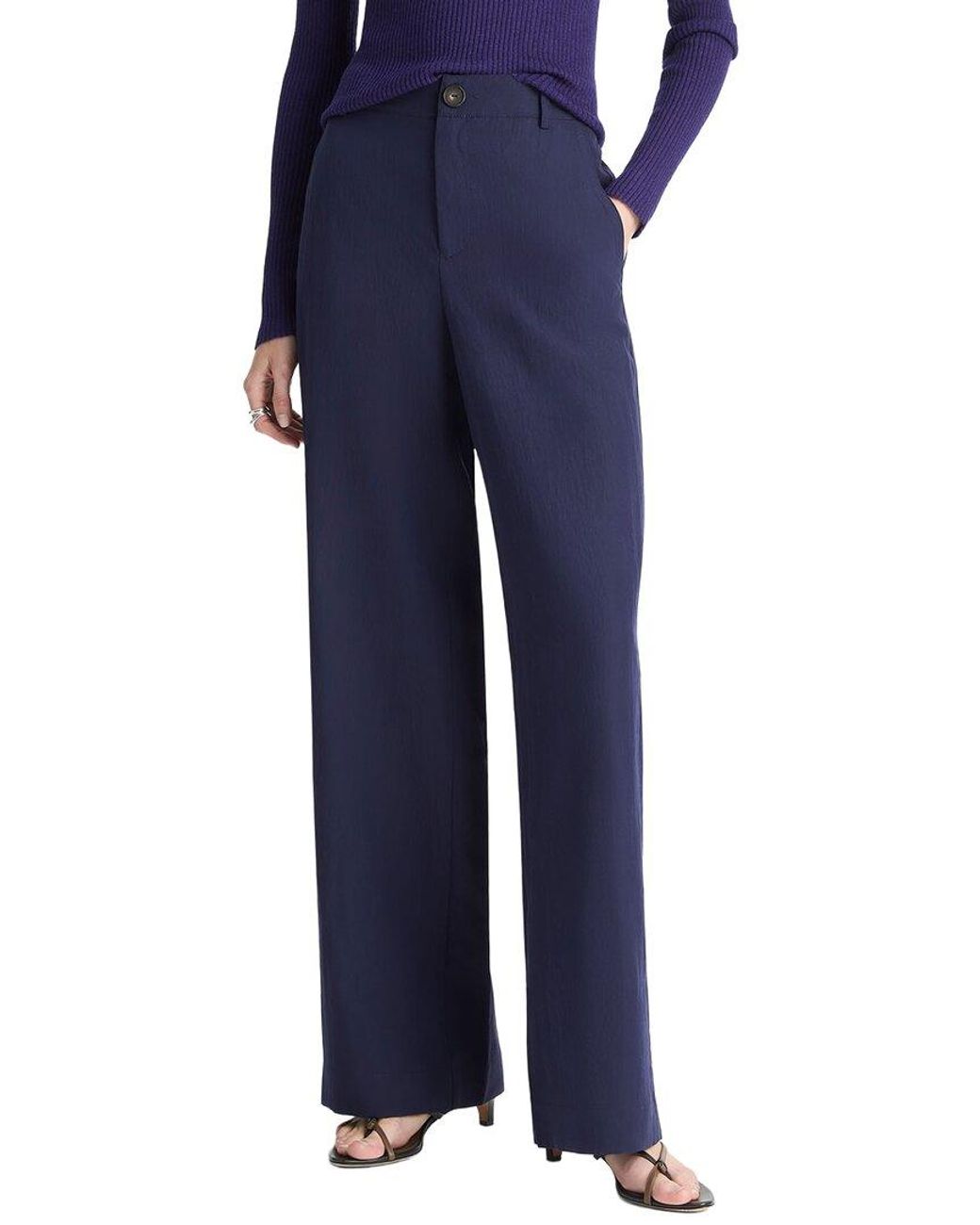 Vince Blue Mid Rise Relaxed Wide Leg Pant