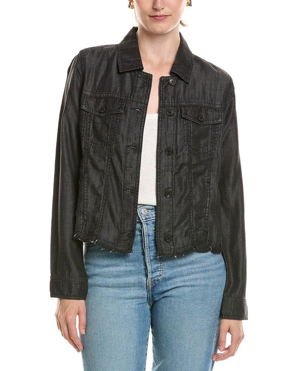Tommy Bahama Black Chambray O'Lei Linen-Blend Jacket