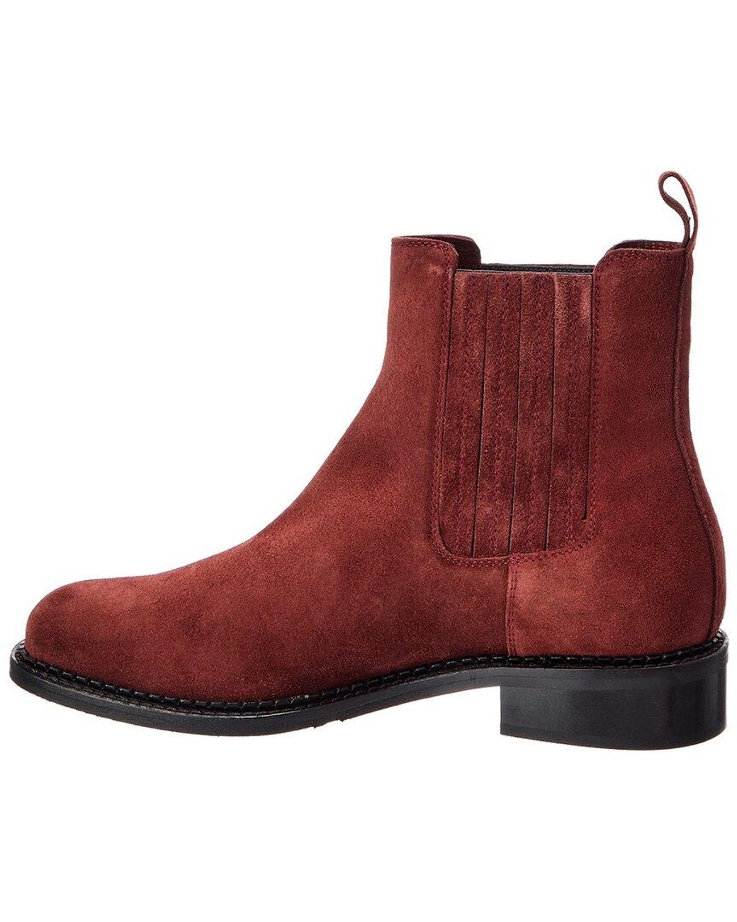 La Canadienne Red Siera Suede Chelsea Boot