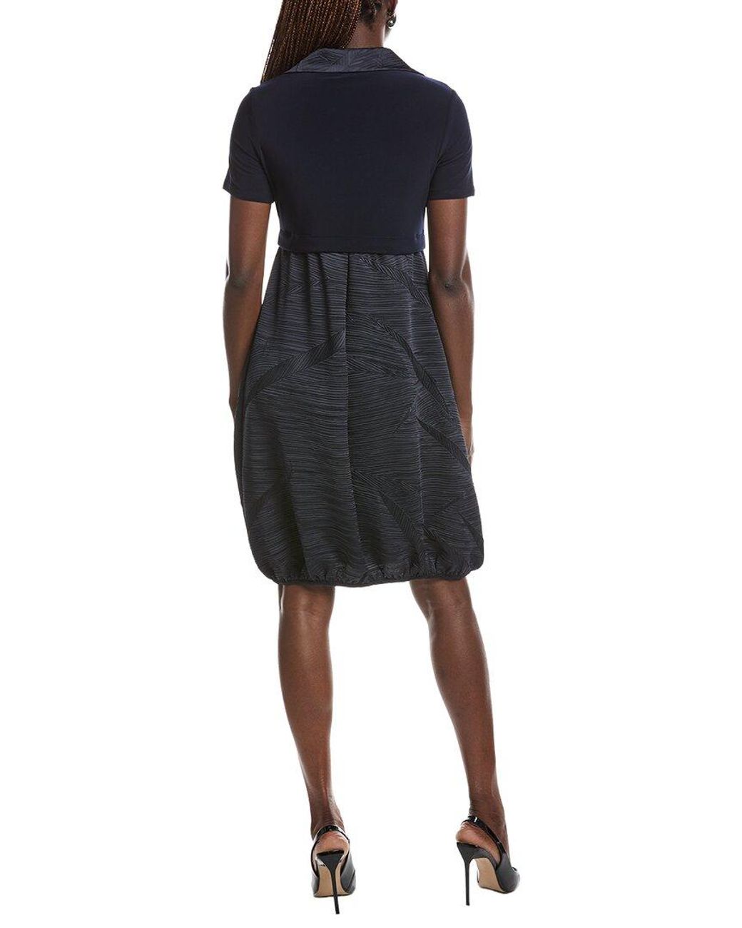 Joseph Ribkoff Black Textured Mini Dress