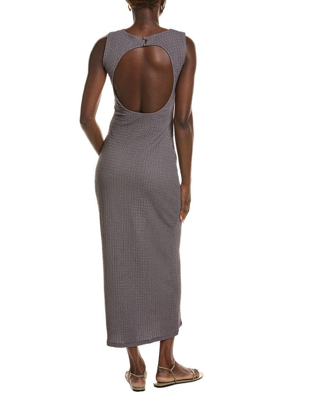 Rag & Bone Purple Crinkle Maxi Dress
