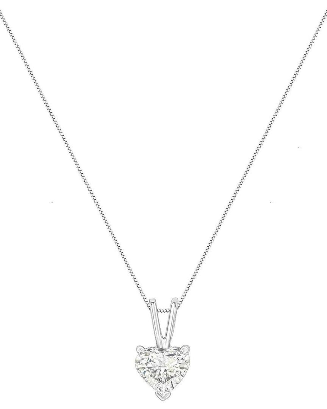 Haus of Brilliance Metallic 14K 0.50 Ct. Tw. Diamond Pendant Necklace