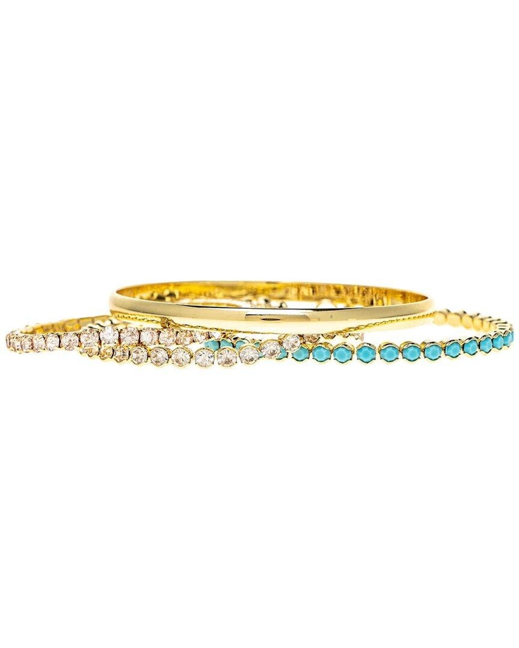 Rivka Friedman Metallic 18K Plated Cz Dangle Earrings