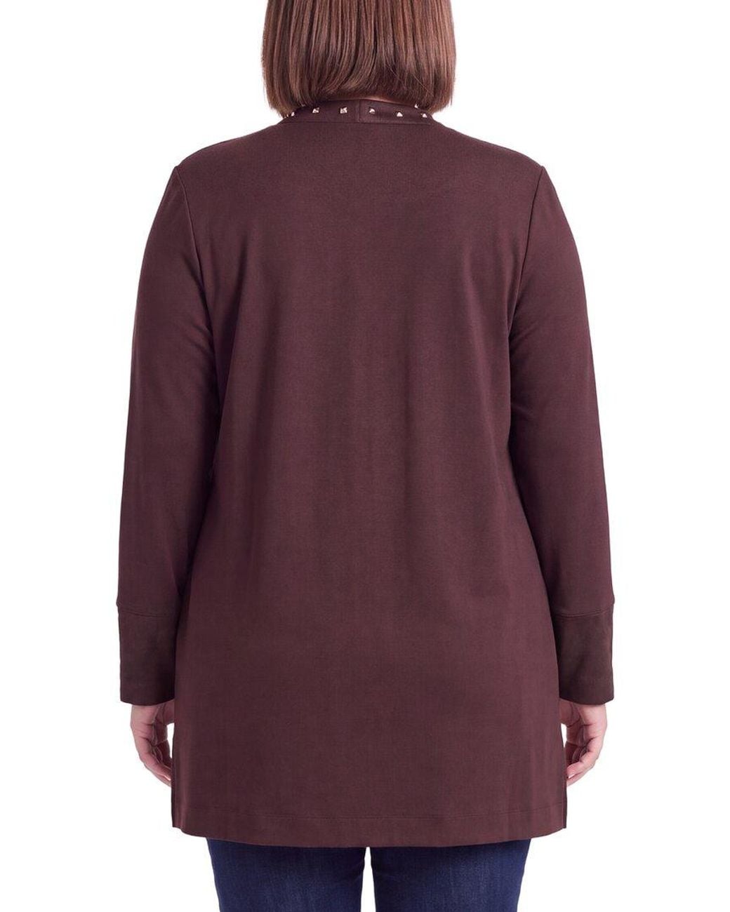 Anne Klein Purple Plus Open Cardigan