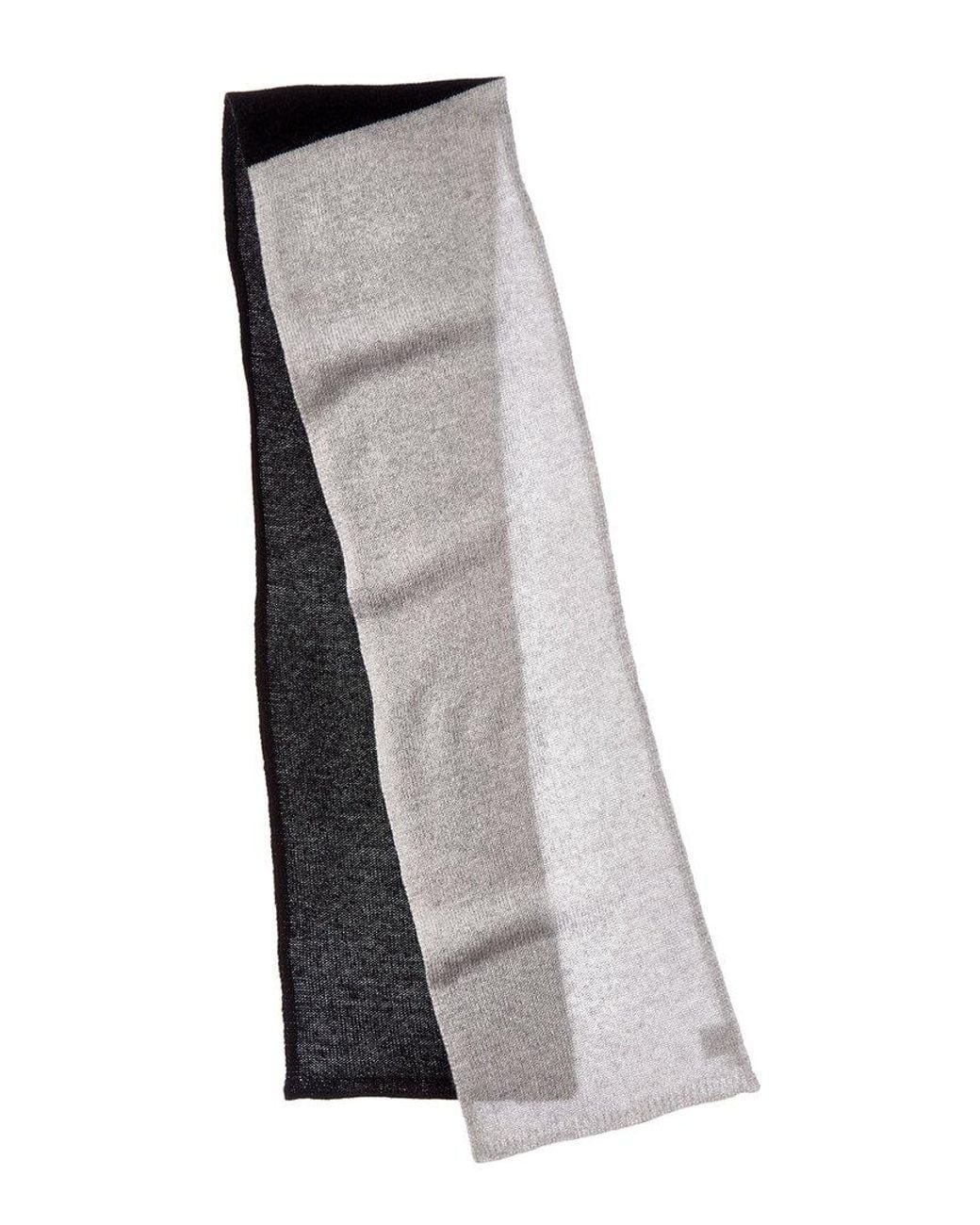 Portolano Black Colorblocked Cashmere Scarf
