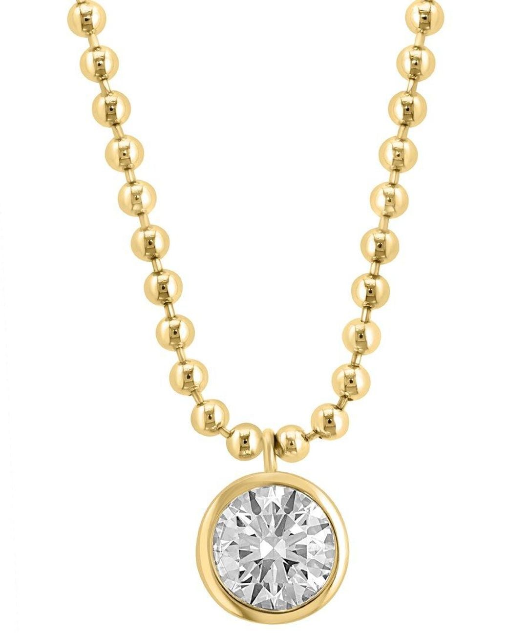 Effy Fine Jewelry Metallic 14K 0.98 Ct. Tw. Lab-Grown Diamond Necklace