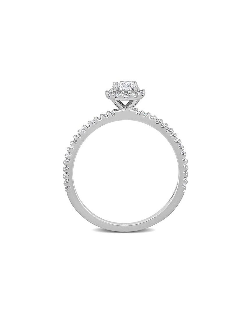 Rina Limor White 14K 0.50 Ct. Tw. Diamond Halo Ring