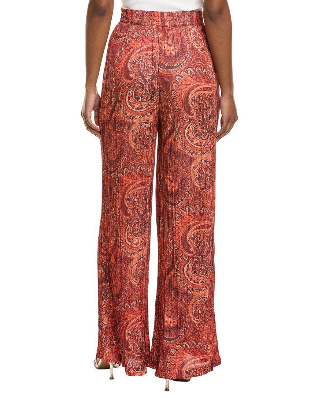 L'Agence Red Lillian Wide Leg Pant