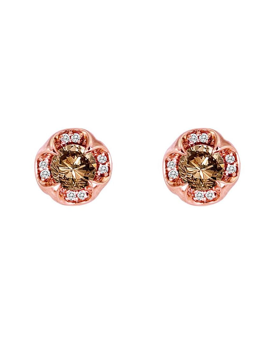 Le Vian White Le Vian 14k Rose Gold 0.80 Ct. Tw. Diamond Earrings