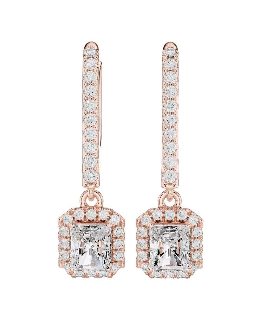 Lab Grown Diamonds White 14K Rose 0.85 Ct. Tw. Lab-Grown Diamond Earrings