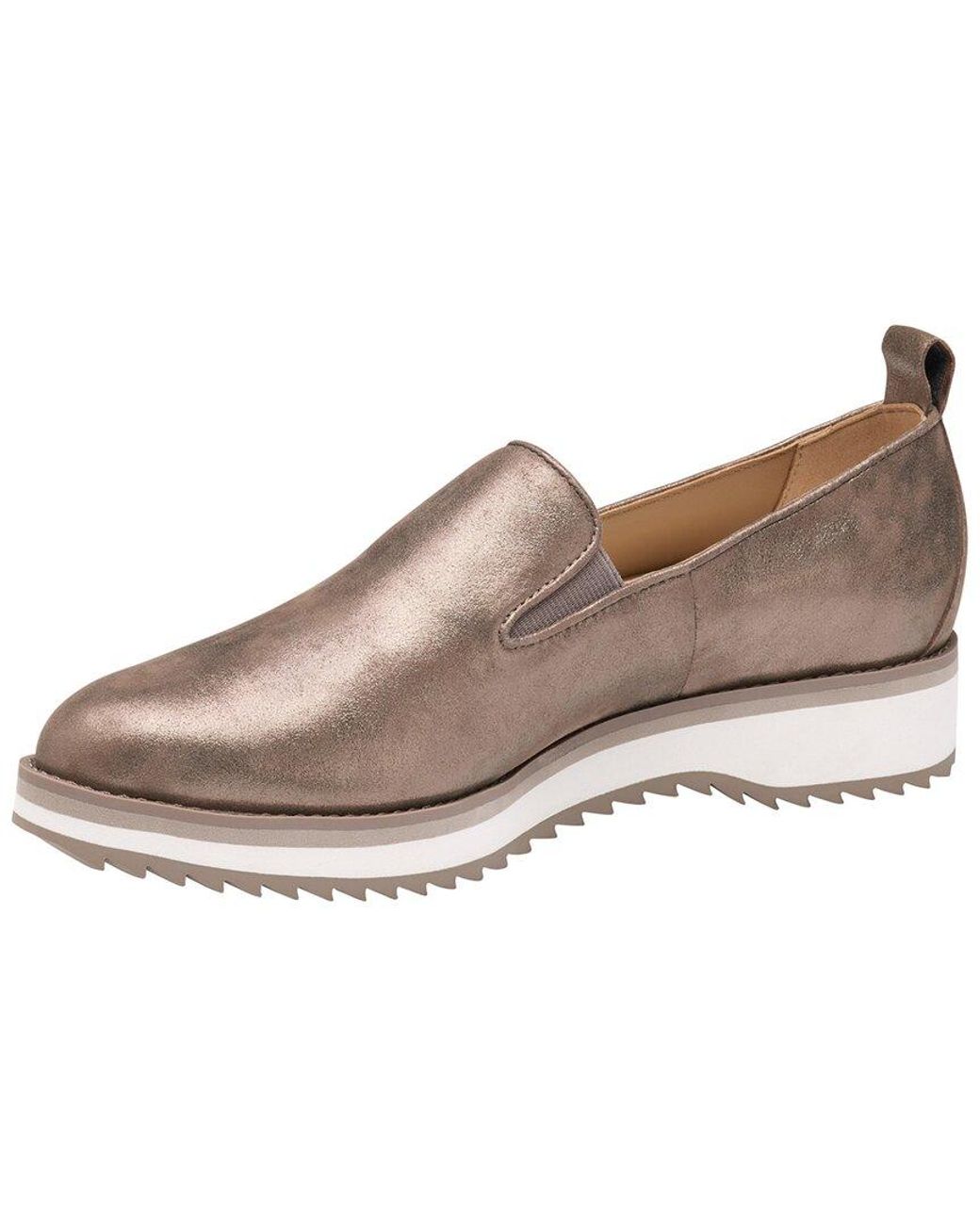 Johnston & Murphy White Ulyssa Suede Loafer