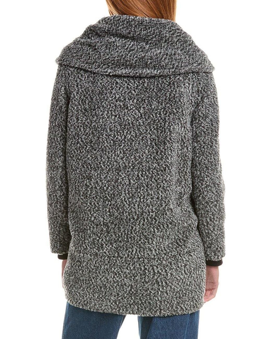 Sofiacashmere Gray Sofiacashmere Cocoon Wool & Alpaca-Blend Coat