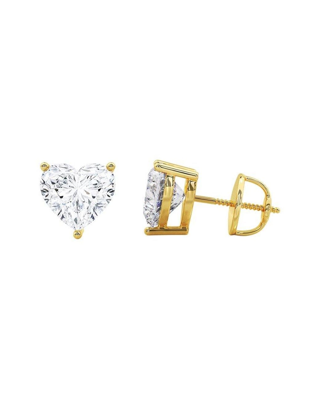 Lab Grown Diamonds Metallic 14K 5.00 Ct. Tw. Lab-Grown Diamond Earrings