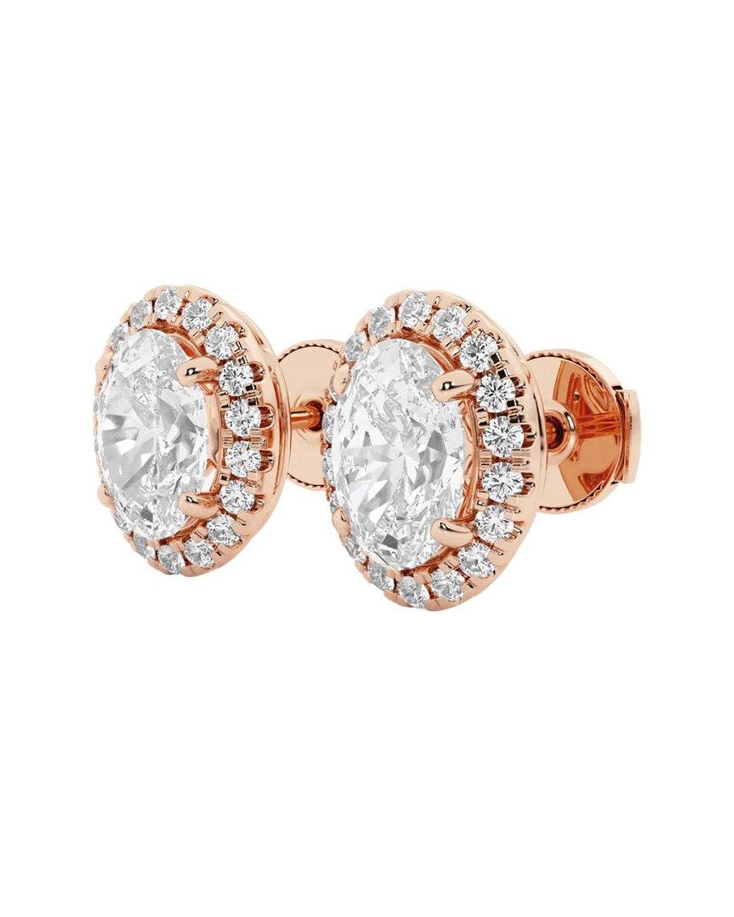 Lab Grown Diamonds Metallic 14K Rose 3.50 Ct. Tw. Lab-Grown Diamond Studs