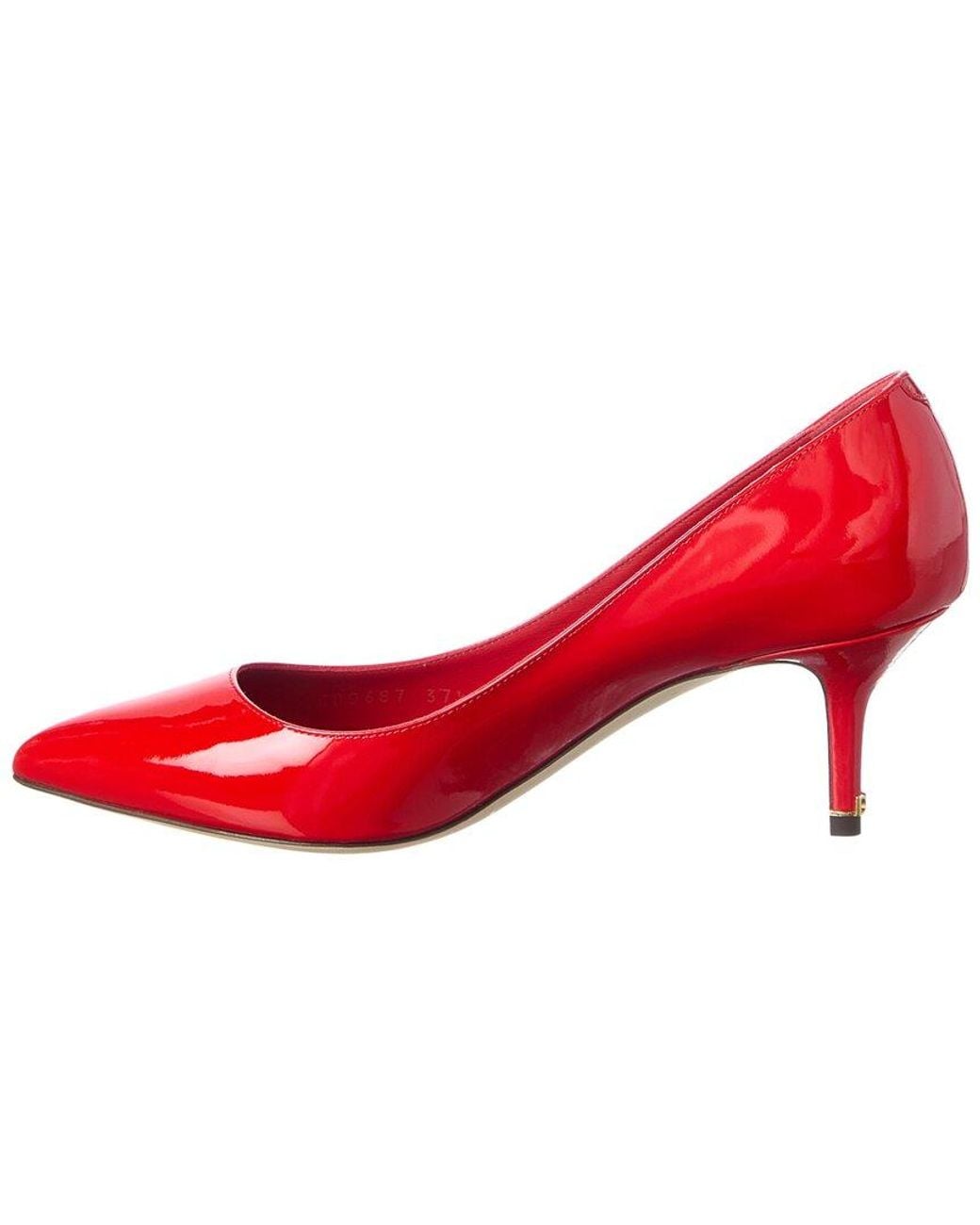 Dolce & Gabbana Red Dg 64 Patent Pump