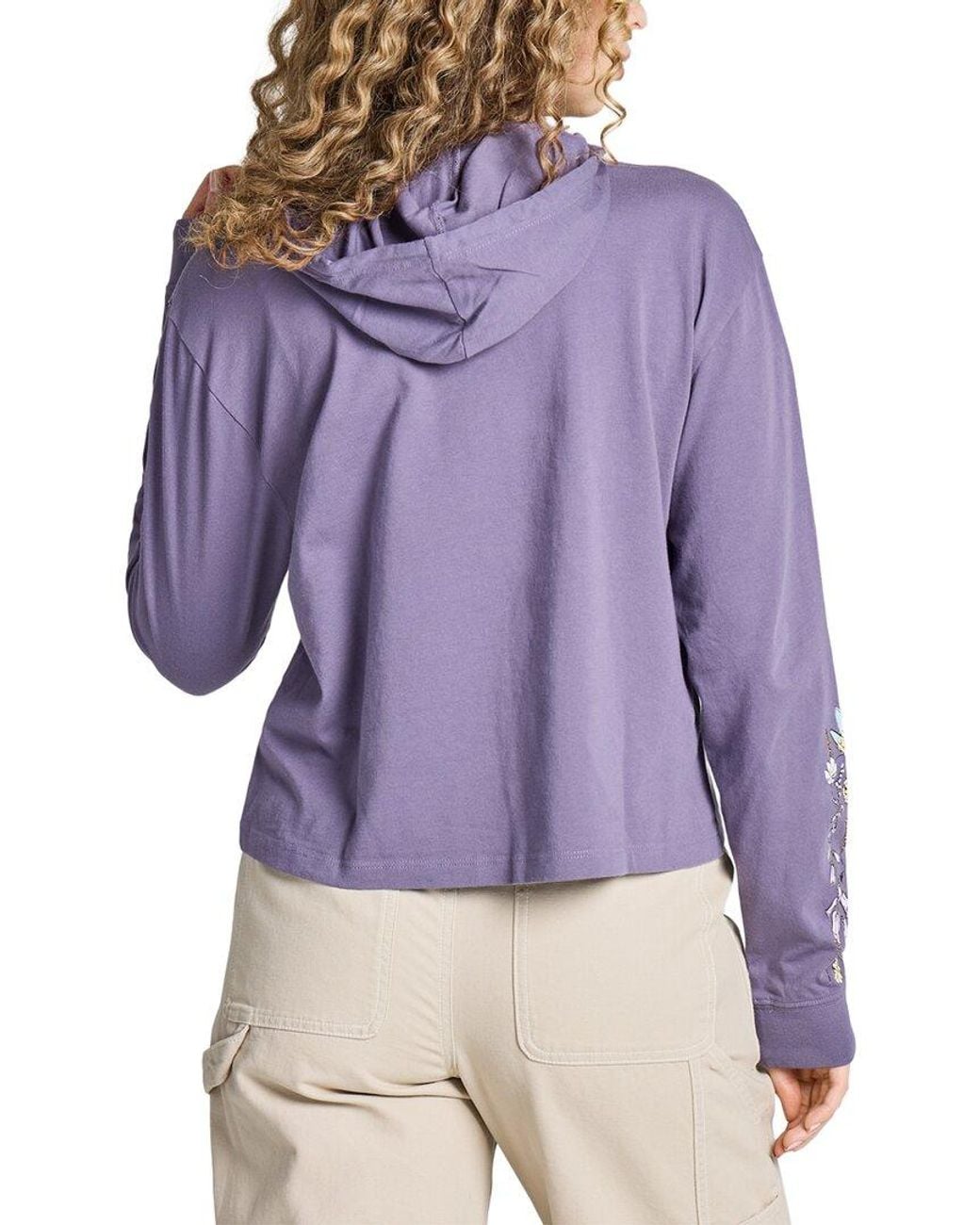 Life Is Good. Purple Boxy Hoodie