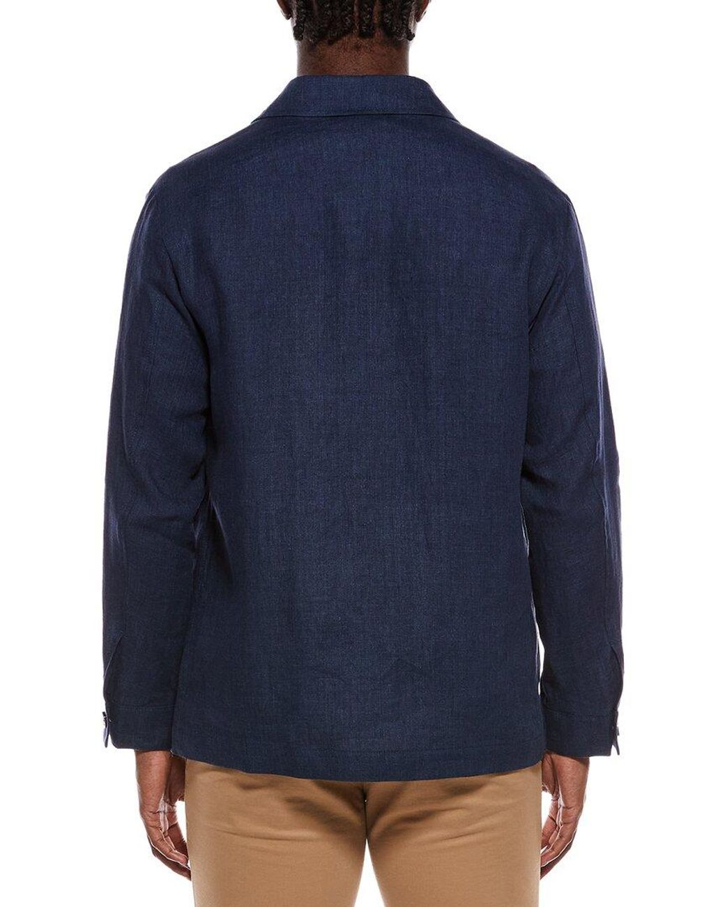Boss Blue Carper Linen Jacket for men